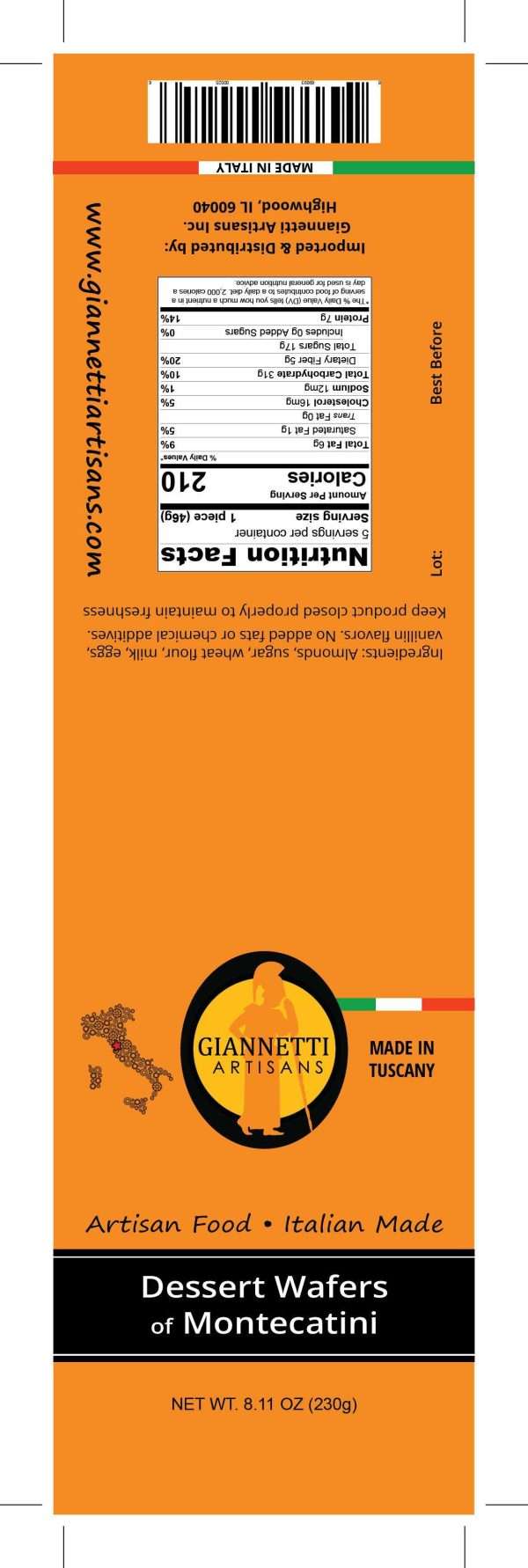 Nutrition Facts Cialde di Montecatini