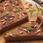 Close up of Castagnaccio pie for the Giannetti Artisans Castagnaccio Recipe