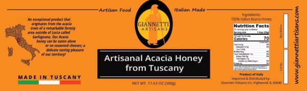 Orange Nutrition Facts of Giannetti Artisans Italian Acacia Honey 17.63 oz