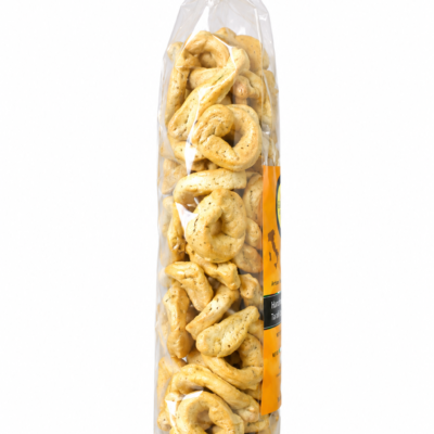 Side view of Giannetti Artisans plain taralli crackers