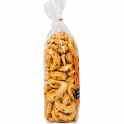 Side view of Onion Taralli Crackers package