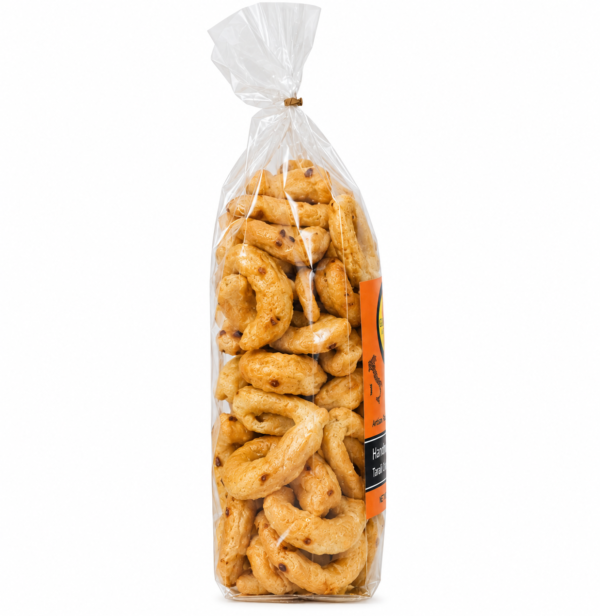 Side view of Onion Taralli Crackers package