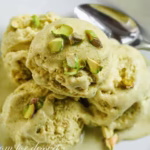 Photo of a scoop of gelato used for Giannetti Artisans' Sicilian Pistachio Gelato Recipe