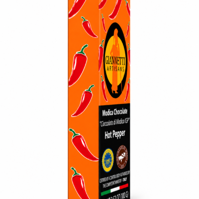 Modica Hot Pepper Chocolate package side view – Giannetti Artisans