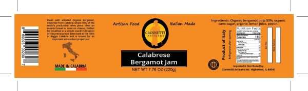 Bergamot Jam Nutrition Facts