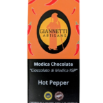 Giannetti Artisans Modica hot pepper dark chocolate bar with red chili pepper