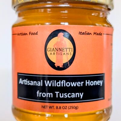A jar of Giannetti Artisans Italian Wildflower Honey from Tuscany.