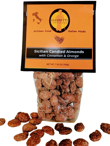 PXL_20260702_165144472.PORTRAIT_2-removebg-preview Photo of a 7.05 oz bag of candied almonds imported by Giannetti Artisans