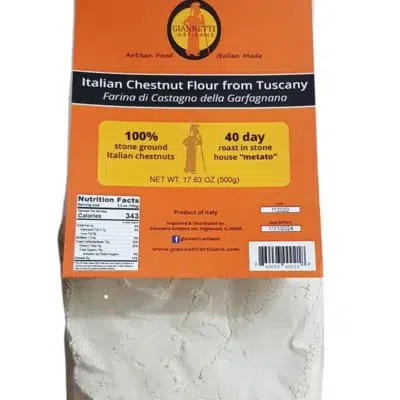 17.63 oz bag of Giannetti Artisans Italian Chestnut Flour on white background