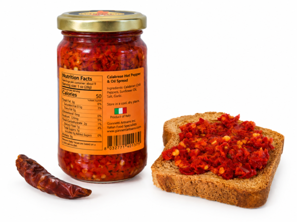 Calabrese Hot Pepper Spread artisan Italian chili paste back view