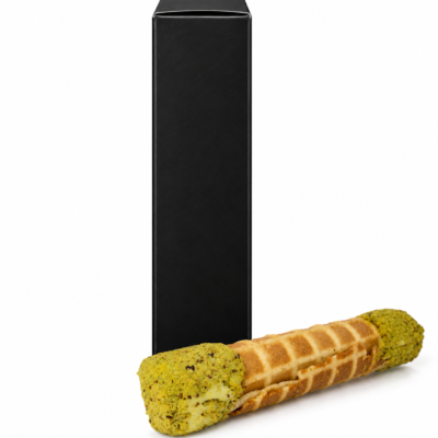 Sicilian Pistachio Wafer Rolls package side view – Giannetti Artisans