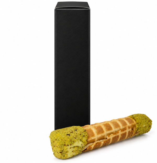 Sicilian Pistachio Wafer Rolls package side view – Giannetti Artisans