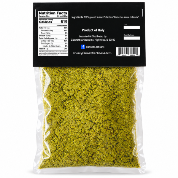 Giannetti Artisans Pistachio Flour Back View Single Pack