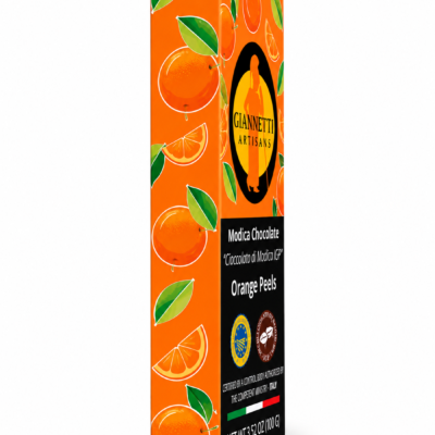Side view of Modica Orange Chocolate package