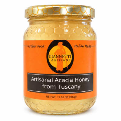 Giannetti Artisans Italian Acacia Honey from Tuscany 17.63 oz jar front view